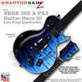Fire Blue WraptorSkinz  Skin fits XBOX 360 & PS3 Guitar Hero III Les Paul Controller (GUITAR NOT INCLUDED)
