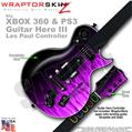 Fire Purple WraptorSkinz  Skin fits XBOX 360 & PS3 Guitar Hero III Les Paul Controller (GUITAR NOT INCLUDED)