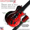 Fire Red WraptorSkinz  Skin fits XBOX 360 & PS3 Guitar Hero III Les Paul Controller (GUITAR NOT INCLUDED)
