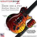 Fire WraptorSkinz  Skin fits XBOX 360 & PS3 Guitar Hero III Les Paul Controller (GUITAR NOT INCLUDED)