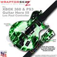 Radioactive Green WraptorSkinz  Skin fits XBOX 360 & PS3 Guitar Hero III Les Paul Controller (GUITAR NOT INCLUDED)