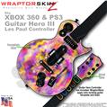 Tie Dye Pastel WraptorSkinz  Skin fits XBOX 360 & PS3 Guitar Hero III Les Paul Controller (GUITAR NOT INCLUDED)