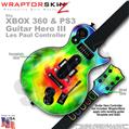 Tie Dye WraptorSkinz  Skin fits XBOX 360 & PS3 Guitar Hero III Les Paul Controller (GUITAR NOT INCLUDED)