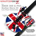 Union Jack 02 WraptorSkinz  Skin fits XBOX 360 & PS3 Guitar Hero III Les Paul Controller (GUITAR NOT INCLUDED)