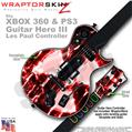 Radioactive Red WraptorSkinz  Skin fits XBOX 360 & PS3 Guitar Hero III Les Paul Controller (GUITAR NOT INCLUDED)