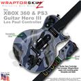 Camouflage Blue WraptorSkinz  Skin fits XBOX 360 & PS3 Guitar Hero III Les Paul Controller (GUITAR NOT INCLUDED)
