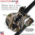 Camouflage Brown WraptorSkinz  Skin fits XBOX 360 & PS3 Guitar Hero III Les Paul Controller (GUITAR NOT INCLUDED)