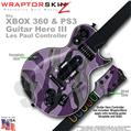 Camouflage Purple WraptorSkinz  Skin fits XBOX 360 & PS3 Guitar Hero III Les Paul Controller (GUITAR NOT INCLUDED)