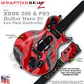 Camouflage Red WraptorSkinz  Skin fits XBOX 360 & PS3 Guitar Hero III Les Paul Controller (GUITAR NOT INCLUDED)