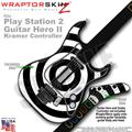 PS2 Guitar Hero II Kramer Bullseye Black and White Faceplate Skin