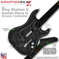 PS2 Guitar Hero II Kramer Colorburst Gray Faceplate Skin