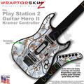 PS2 Guitar Hero II Kramer Rusted Metal Faceplate Skin