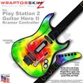 PS2 Guitar Hero II Kramer Tie Dye Faceplate Skin