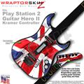 PS2 Guitar Hero II Kramer Union Jack 01 Faceplate Skin