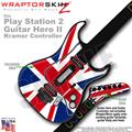 PS2 Guitar Hero II Kramer Union Jack 02 Faceplate Skin