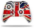 WraptorSkinz Decal Skin Wrap Set works with 2016 and newer XBOX One S / X Controller Painted Faded and Cracked Union Jack British Flag (CONTROLLER NOT INCLUDED)