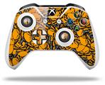 WraptorSkinz Decal Skin Wrap Set works with 2016 and newer XBOX One S / X Controller Scattered Skulls Orange (CONTROLLER NOT INCLUDED)