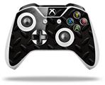 WraptorSkinz Decal Skin Wrap Set works with 2016 and newer XBOX One S / X Controller Diamond Plate Metal 02 Black (CONTROLLER NOT INCLUDED)