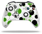 WraptorSkinz Decal Skin Wrap Set works with 2016 and newer XBOX One S / X Controller Lots of Dots Green on White (CONTROLLER NOT INCLUDED)