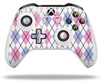 WraptorSkinz Decal Skin Wrap Set works with 2016 and newer XBOX One S / X Controller Argyle Pink and Blue (CONTROLLER NOT INCLUDED)