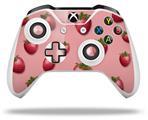 WraptorSkinz Decal Skin Wrap Set works with 2016 and newer XBOX One S / X Controller Strawberries on Pink (CONTROLLER NOT INCLUDED)