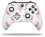 WraptorSkinz Decal Skin Wrap Set works with 2016 and newer XBOX One S / X Controller Flamingos on White (CONTROLLER NOT INCLUDED)