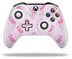 WraptorSkinz Decal Skin Wrap Set works with 2016 and newer XBOX One S / X Controller Flamingos on Pink (CONTROLLER NOT INCLUDED)