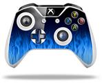 WraptorSkinz Decal Skin Wrap Set works with 2016 and newer XBOX One S / X Controller Fire Blue (CONTROLLER NOT INCLUDED)