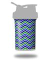 Skin Decal Wrap works with Blender Bottle ProStak 22oz Zig Zag Blue Green (BOTTLE NOT INCLUDED)