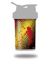 Skin Decal Wrap works with Blender Bottle ProStak 22oz Halftone Splatter Yellow Red (BOTTLE NOT INCLUDED)