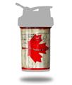 Skin Decal Wrap works with Blender Bottle ProStak 22oz Painted Faded and Cracked Canadian Canada Flag (BOTTLE NOT INCLUDED)