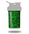 Skin Decal Wrap works with Blender Bottle ProStak 22oz Scattered Skulls Green (BOTTLE NOT INCLUDED)