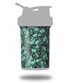 Skin Decal Wrap works with Blender Bottle ProStak 22oz Scattered Skulls Seafoam Green (BOTTLE NOT INCLUDED)