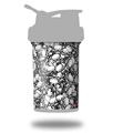 Skin Decal Wrap works with Blender Bottle ProStak 22oz Scattered Skulls White (BOTTLE NOT INCLUDED)