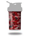 Skin Decal Wrap works with Blender Bottle ProStak 22oz HEX Mesh Camo 01 Red Bright (BOTTLE NOT INCLUDED)