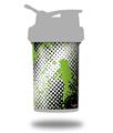 Skin Decal Wrap works with Blender Bottle ProStak 22oz Halftone Splatter Green White (BOTTLE NOT INCLUDED)