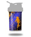 Skin Decal Wrap works with Blender Bottle ProStak 22oz Halftone Splatter Orange Blue (BOTTLE NOT INCLUDED)