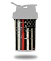 Skin Decal Wrap works with Blender Bottle ProStak 22oz Painted Faded and Cracked Red Line USA American Flag (BOTTLE NOT INCLUDED)