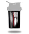 Skin Decal Wrap works with Blender Bottle ProStak 22oz Brushed USA American Flag Red Line (BOTTLE NOT INCLUDED)