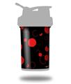 Skin Decal Wrap works with Blender Bottle ProStak 22oz Lots of Dots Red on Black (BOTTLE NOT INCLUDED)