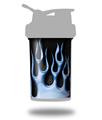 Skin Decal Wrap works with Blender Bottle ProStak 22oz Metal Flames Blue (BOTTLE NOT INCLUDED)