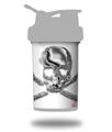 Skin Decal Wrap works with Blender Bottle ProStak 22oz Chrome Skull on White (BOTTLE NOT INCLUDED)