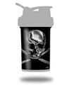 Skin Decal Wrap works with Blender Bottle ProStak 22oz Chrome Skull on Black (BOTTLE NOT INCLUDED)