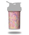 Skin Decal Wrap works with Blender Bottle ProStak 22oz Neon Swoosh on Pink (BOTTLE NOT INCLUDED)