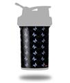 Skin Decal Wrap works with Blender Bottle ProStak 22oz Pastel Butterflies Blue on Black (BOTTLE NOT INCLUDED)