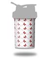Skin Decal Wrap works with Blender Bottle ProStak 22oz Pastel Butterflies Red on White (BOTTLE NOT INCLUDED)