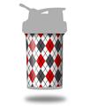 Skin Decal Wrap works with Blender Bottle ProStak 22oz Argyle Red and Gray (BOTTLE NOT INCLUDED)