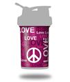 Skin Decal Wrap works with Blender Bottle ProStak 22oz Love and Peace Hot Pink (BOTTLE NOT INCLUDED)