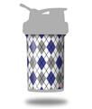 Skin Decal Wrap works with Blender Bottle ProStak 22oz Argyle Blue and Gray (BOTTLE NOT INCLUDED)