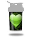 Skin Decal Wrap works with Blender Bottle ProStak 22oz Glass Heart Grunge Green (BOTTLE NOT INCLUDED)